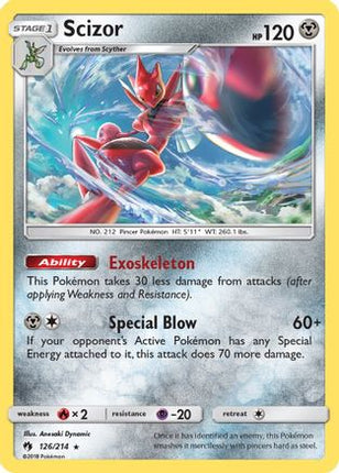 Scizor/214  - Holofoil SM  Lost Thunder - Holo Rare