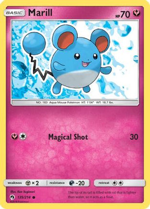 Marill 135/214  SM  Lost Thunder - Common