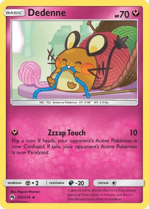 Dedenne (142) 142/214  SM  Lost Thunder - Uncommon
