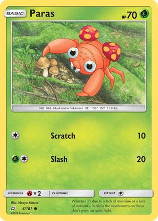Paras 006/181  SM  Team Up - Common