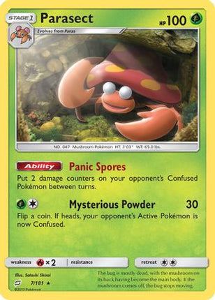 Parasect/181  - Reverse Holofoil SM  Team Up - Rare