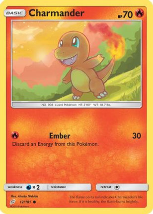 Charmander (12) 012/181  - Reverse Holofoil SM  Team Up - Common