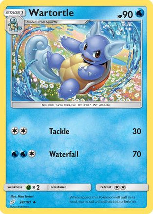 Wartortle 024/181  - Reverse Holofoil SM  Team Up - Uncommon