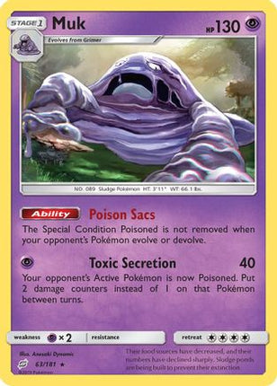 Muk 063/181  SM  Team Up - Rare