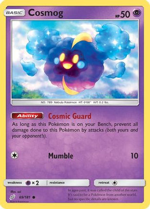 Cosmog 069/181  - Reverse Holofoil SM  Team Up - Common
