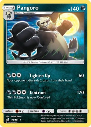 Pangoro 094/181  - Reverse Holofoil SM  Team Up - Rare