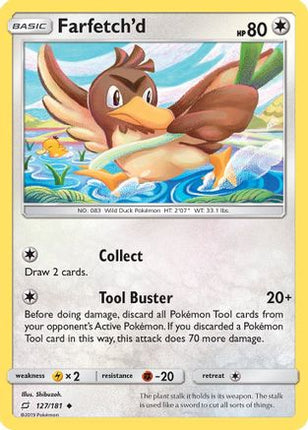 Farfetch'd 127/181  - Reverse Holofoil SM  Team Up - Uncommon