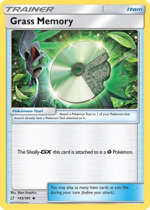 Grass Memory/181  - Reverse Holofoil SM  Team Up - Uncommon