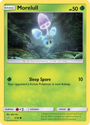 Morelull (Holo Common) 003/18  - Holofoil Detective Pikachu - Common