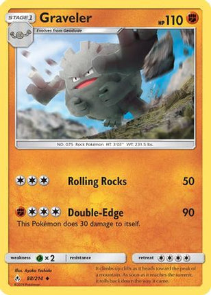 Graveler/214  - Reverse Holofoil SM  Unbroken Bonds - Uncommon