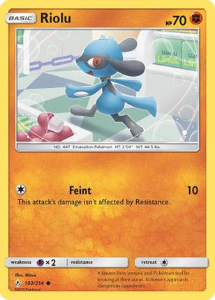 Riolu 102/214  SM  Unbroken Bonds - Common