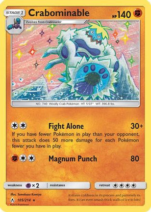 Crabominable 105/214  SM  Unbroken Bonds - Rare