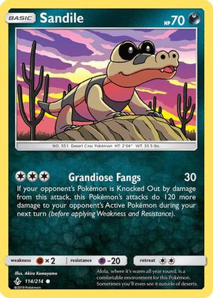 Sandile (114)/214  - Reverse Holofoil SM  Unbroken Bonds - Common