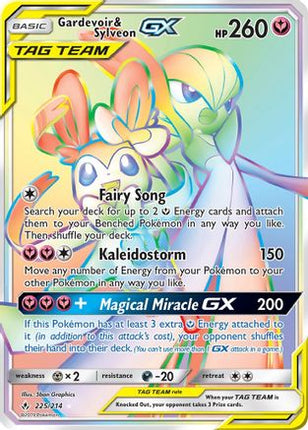 Gardevoir & Sylveon GX (Secret) 225  - Holofoil SM  Unbroken Bonds - Secret Rare