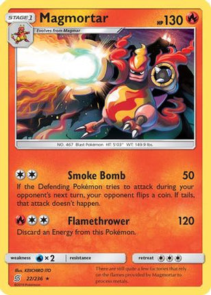 Magmortar/236  - Reverse Holofoil SM  Unified Minds - Rare
