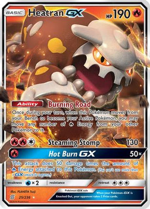 Heatran GX 025/236  - Holofoil SM  Unified Minds - Ultra Rare
