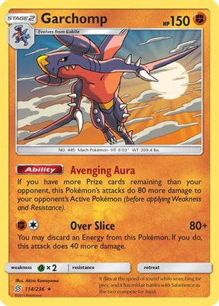 Garchomp 114/236  - Holofoil SM  Unified Minds - Holo Rare