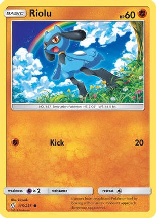 Riolu (115) 115/236  SM  Unified Minds - Common