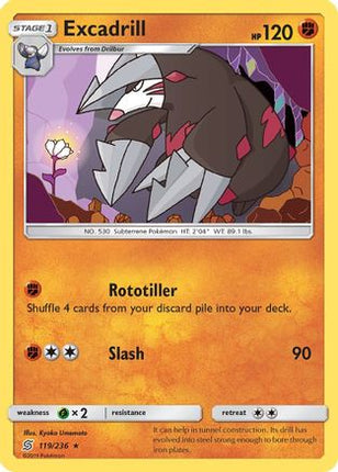 Excadrill/236  SM  Unified Minds - Rare