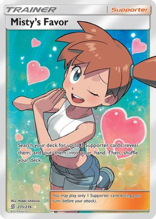 Misty's Favor (Full Art) 235  - Holofoil SM  Unified Minds - Ultra Rare