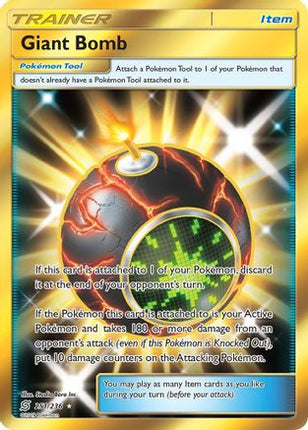Giant Bomb (Secret) 251  - Holofoil SM  Unified Minds - Secret Rare