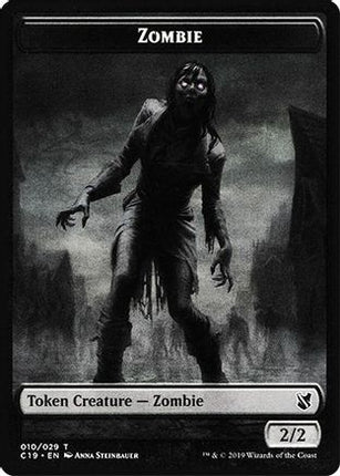 Zombie (010) // Zombie (011) Double-Sided Token (C19-10 // 11) - Commander 2019