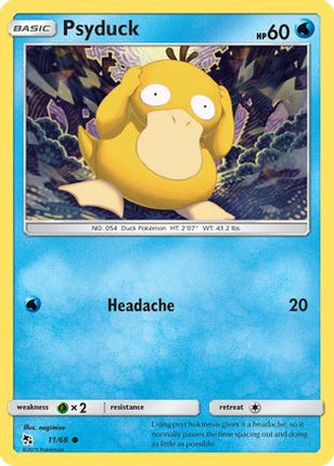 Psyduck 011/68  - Reverse Holofoil Hidden Fates - Common