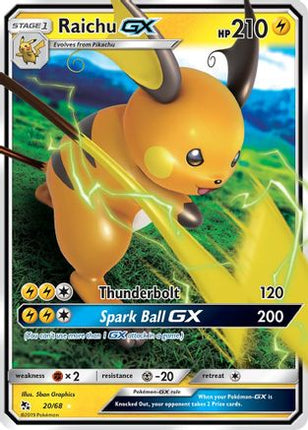 Raichu GX 020/68  - Holofoil Hidden Fates - Ultra Rare