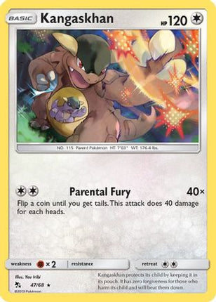 Kangaskhan 047/68  Hidden Fates - Rare