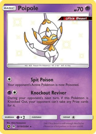 Poipole SV19  - Holofoil Hidden Fates Shiny Vault - Shiny Holo Rare