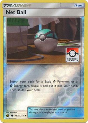 Net Ball (Pokemon League) 187a/214  - Reverse Holofoil League & Championship Cards - Promo