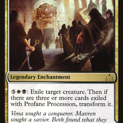 Profane Procession // Tomb of the Dusk Rose (RIX-166) - Rivals of Ixalan: (compasslanddfc) Foil