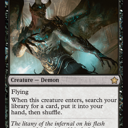 Rune-Scarred Demon (FDN-184) - Foundations Foil