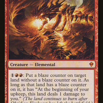 Obsidian Fireheart (ZEN-140) - Zendikar Foil