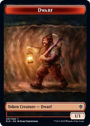Dwarf // Food (018) Double-Sided Token (ELD-7 // 18) - Throne of Eldraine Foil