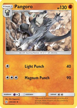 Pangoro/236  - Reverse Holofoil SM  Cosmic Eclipse - Uncommon
