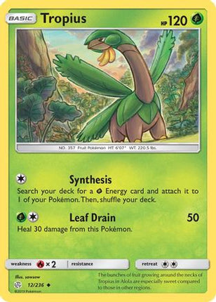 Tropius 012/236  - Reverse Holofoil SM  Cosmic Eclipse - Uncommon