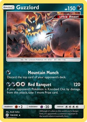 Guzzlord 136/236  - Holofoil SM  Cosmic Eclipse - Holo Rare