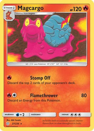 Magcargo/236  - Reverse Holofoil SM  Cosmic Eclipse - Rare