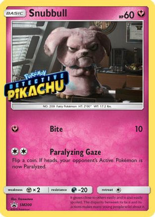 Snubbull - SM200 (Detective Pikachu Stamped)/248  - Holofoil SM Promos - Promo