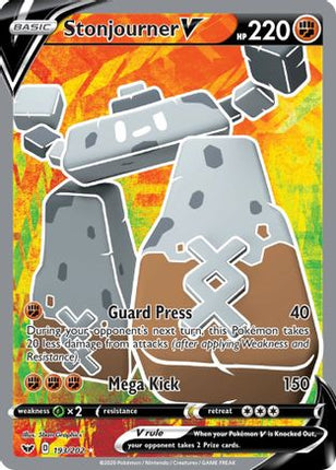 Stonjourner V (Full Art) 193/202  - Holofoil SWSH01 Sword & Shield Base Set - Ultra Rare