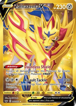 Zamazenta V (Secret) 212/202  - Holofoil SWSH01 Sword & Shield Base Set - Secret Rare