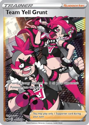 Team Yell Grunt (Full Art) 202/202  - Holofoil SWSH01 Sword & Shield Base Set - Ultra Rare