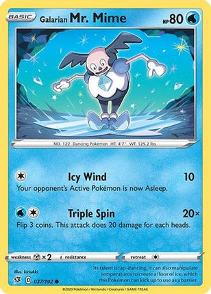 Galarian Mr. Mime 037/192  SWSH02 Rebel Clash - Common