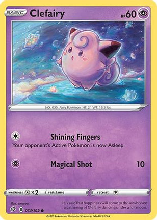Clefairy 074/192  SWSH02 Rebel Clash - Common