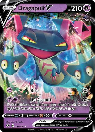 Dragapult V 092/192  - Holofoil SWSH02 Rebel Clash - Ultra Rare