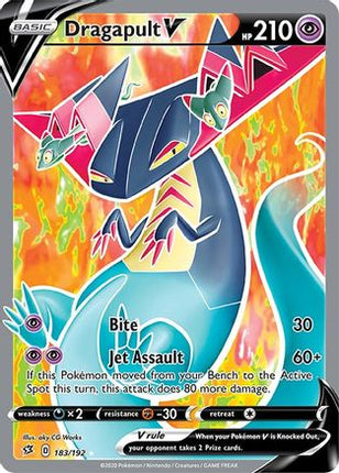Dragapult V (Full Art) 183/192  - Holofoil SWSH02 Rebel Clash - Ultra Rare
