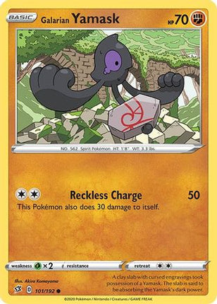Galarian Yamask 101/192  SWSH02 Rebel Clash - Common