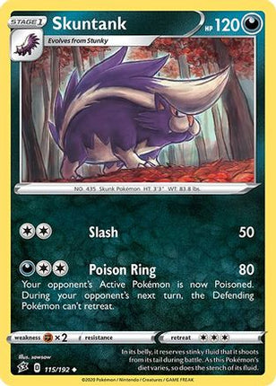 Skuntank 115/192  SWSH02 Rebel Clash - Uncommon
