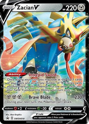 Zacian V SWSH018/307  - Holofoil SWSH Sword & Shield Promo Cards - Promo